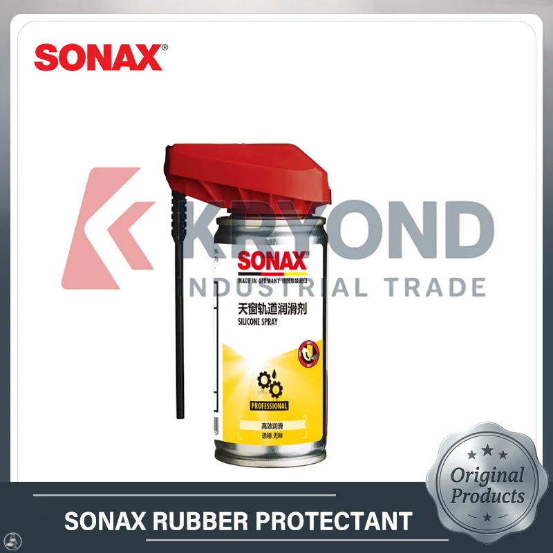Protector de goma SONAX, cuidado y acondicionador de goma de alto rendimiento para sellos automotrices, neumáticos y piezas de caucho industriales