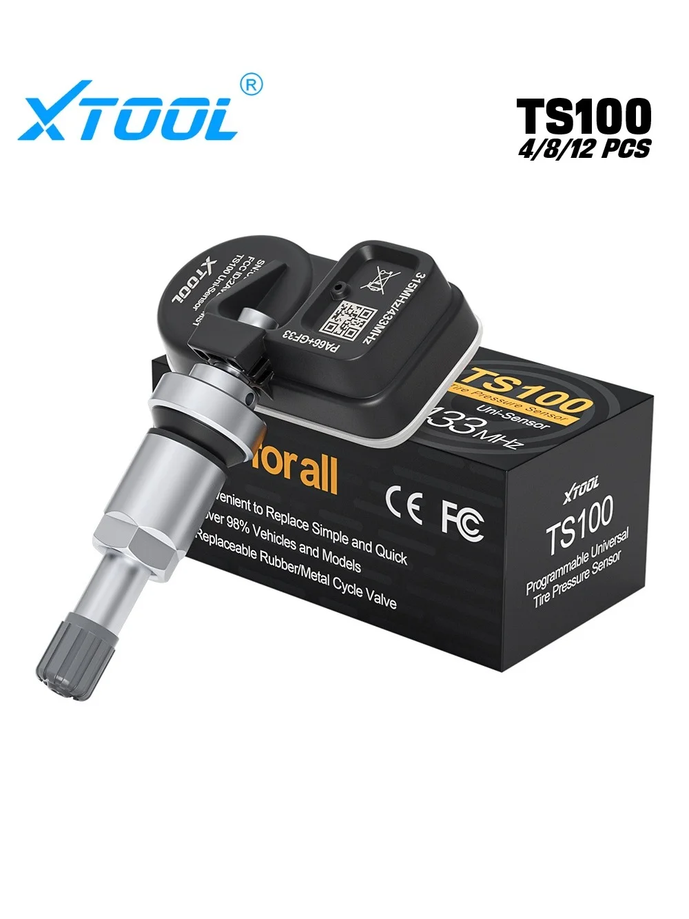 XTOOL TS100 Pro 433 315 MHZ TPMS Sensor Band Reparatie Tools Scanner Bandenspanning Monitor Tester Programmering Werk Met TP150 - afbeelding 2