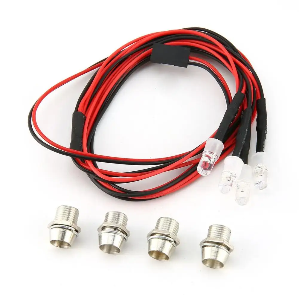 NEEBRC 5mm 4LED Scheinwerfer Scheinwerfer Licht Lampe für RC Drift Auto Modell Lkw Crawler Traxxas Tamiya MN Axial scx10 D90 Spielzeug Teil