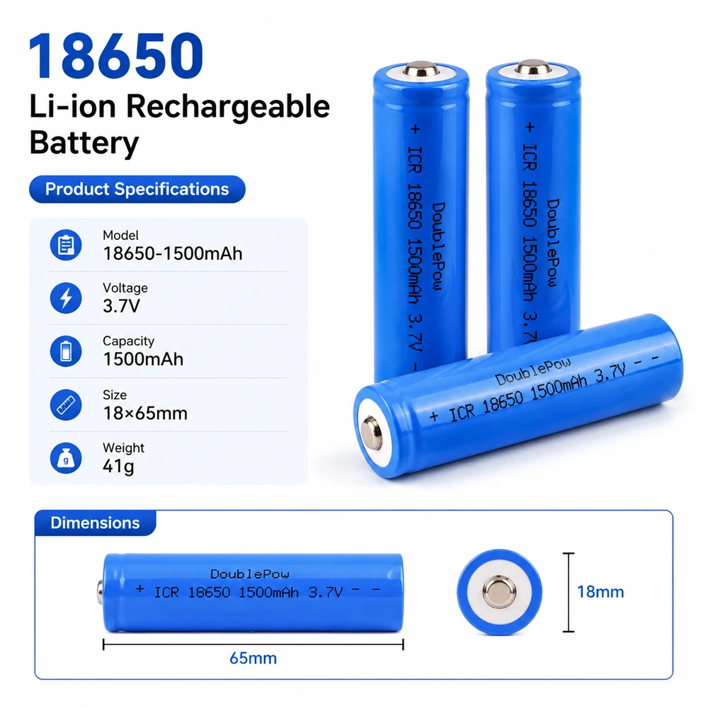 1-10 個 18650 3.7V 充電式リチウム 1500 - Vape Battery 18650 のレビューと価格