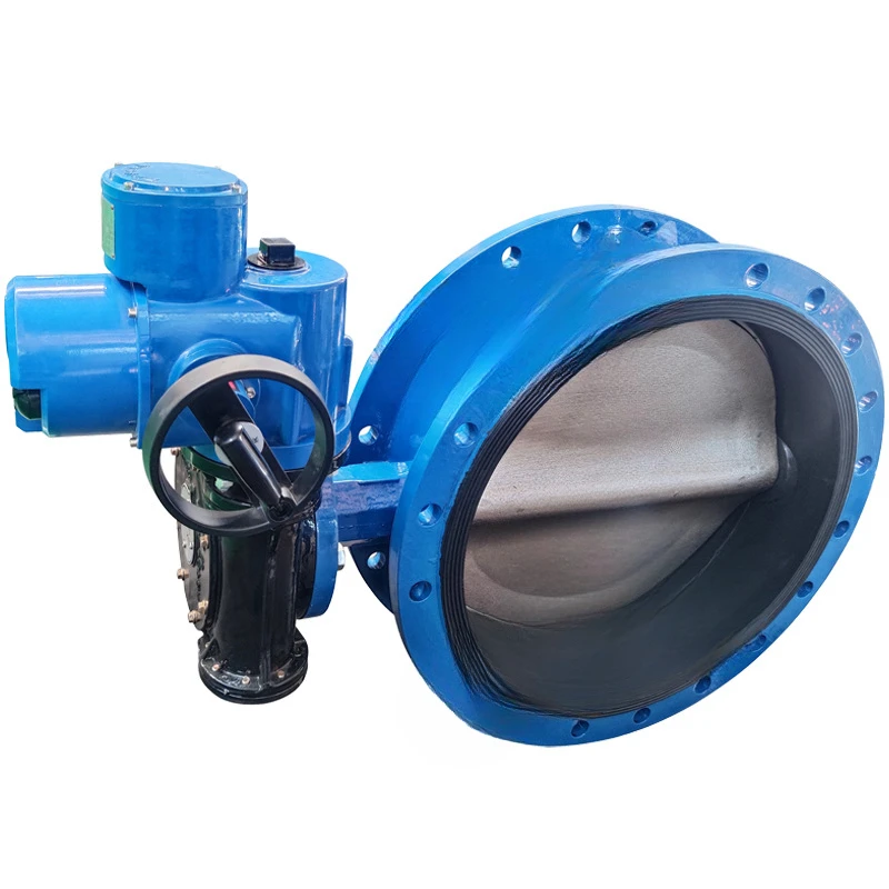 Ductile iron DN400 intelligent integrated remote switch, electric adjustment butterfly valve