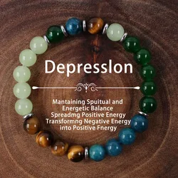 Anti Anxiety Bracelet for Men and Women, Relief Stress, Healing Crystal, Spiritual Energy, Tigers Eyes, Natural Stone