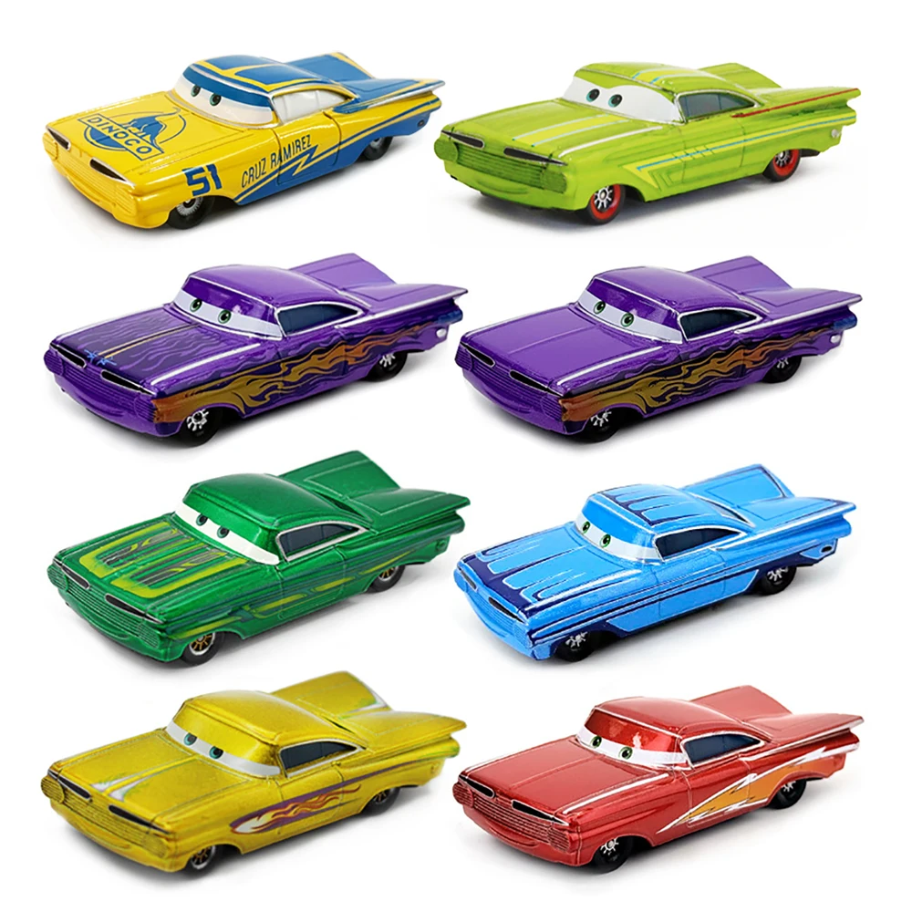 Disney Pixar Cars Ramone Series Colores Dorado Verde Rojo Morado 1:55 Coche de juguete de aleación fundida a presión para niños, modelo de regalo