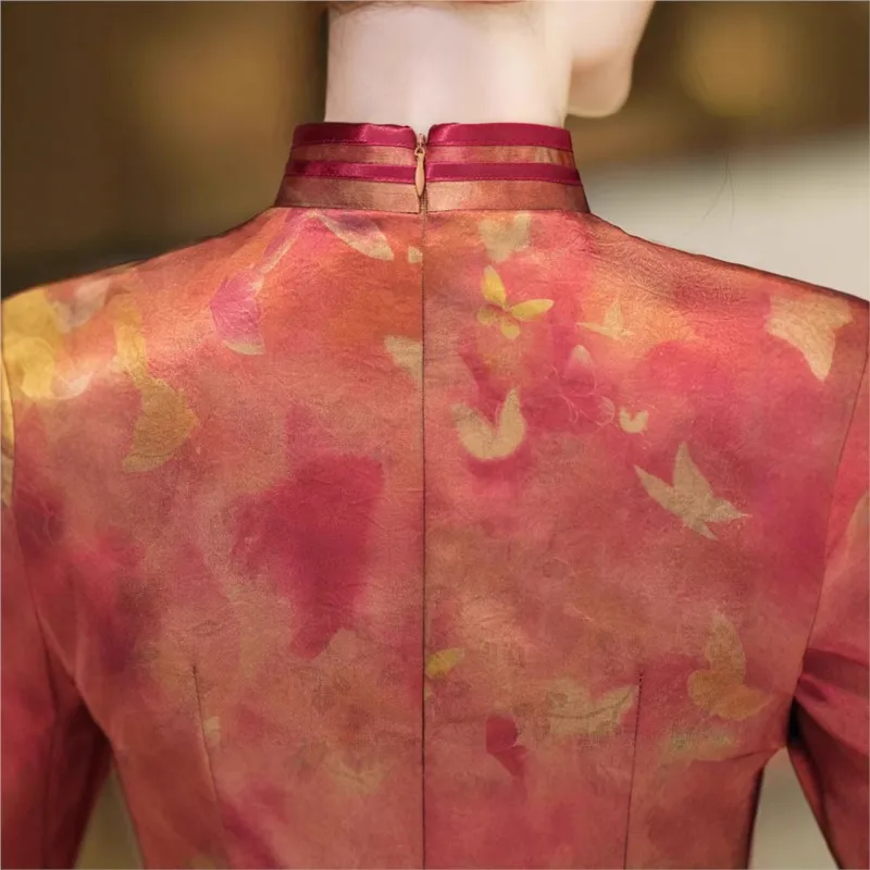 شيونغسام الإناث الصينية الجديدة الشعور اليومي فستان على الطراز الوطني مزاجه طويل