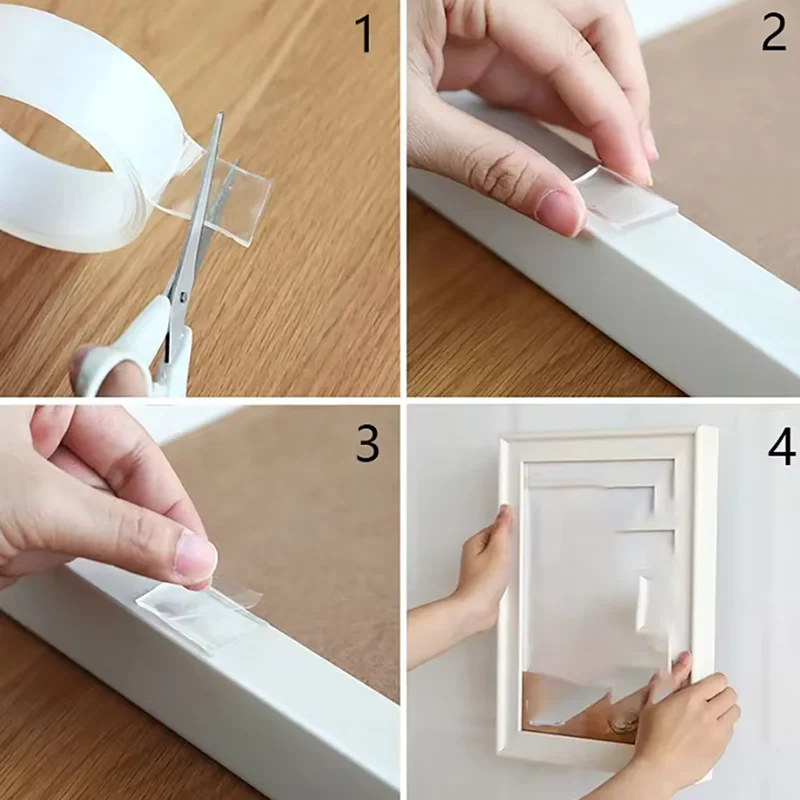 Nano Tape Extra Strong Double Sided Adhesive Transparent Waterproof Glue Heat-Resistant Traceless Reusable Double Face Tape view 6