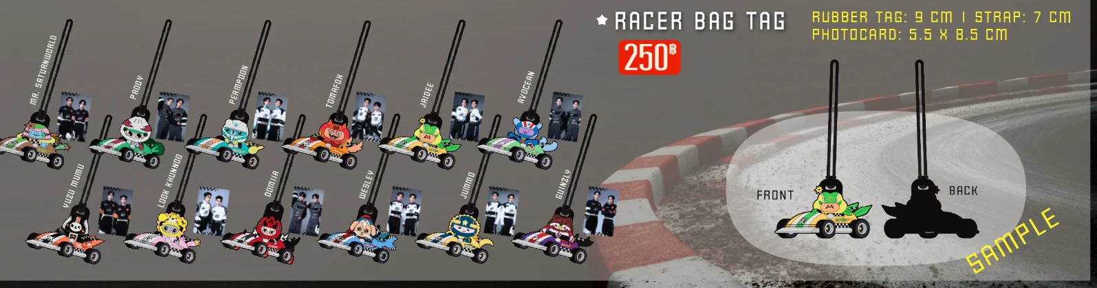 2026-official-gmmtv-thai-star-williamest-pondphuwin-joongdunk-jimmysea-first-khaotung-lol-heart-race-racer-bag-tag