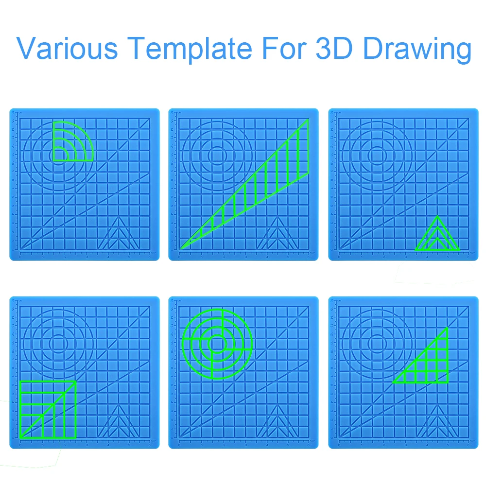 Silicone 3D printing pad for children, DIY 3D printing pen soft silicone design pad with 2 silicone finger covers