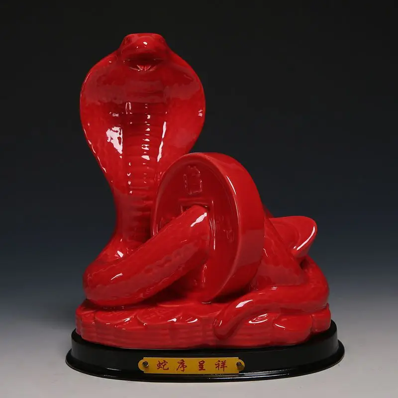 

Керамический орнамент в виде змеи зодиака, домашний офис, гостиная, поделки с животными, счастливый орнамент, подарки