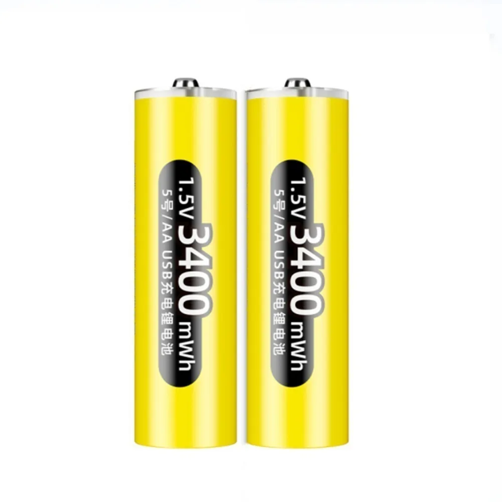 12 pz/lotto 1.5 V AA batteria ricaricabile 3400 mWh USB batteria agli ioni di litio è adatta per sveglia serratura della porta batteria giocattolo