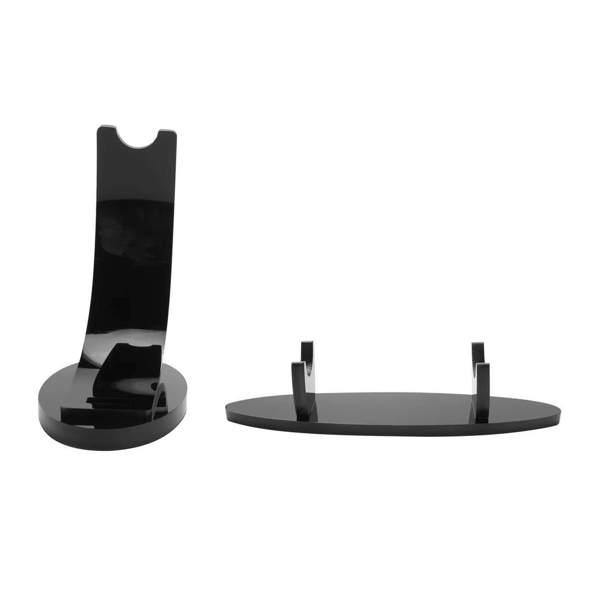 Acrílico Caneta Esferográfica Display Stand, lápis titular, caneta-tinteiro Rack, preto, 2 pcs