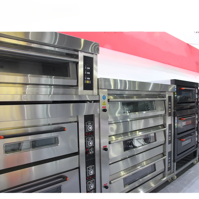 Baking Horno Bakery Equipment Commercial Gas Electric Pizza Oven for Sale Price,gas 2 3 Deck Industrial Cake Bread Baking Ovens