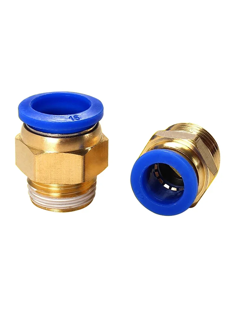 Raccords droits pneumatiques à connexion rapide, 5 pièces: Tube PC4 6 8 10 12mm, filetage 1/8 "-1/4", connecteurs de tuyaux d'air PC8-01 PC10-02