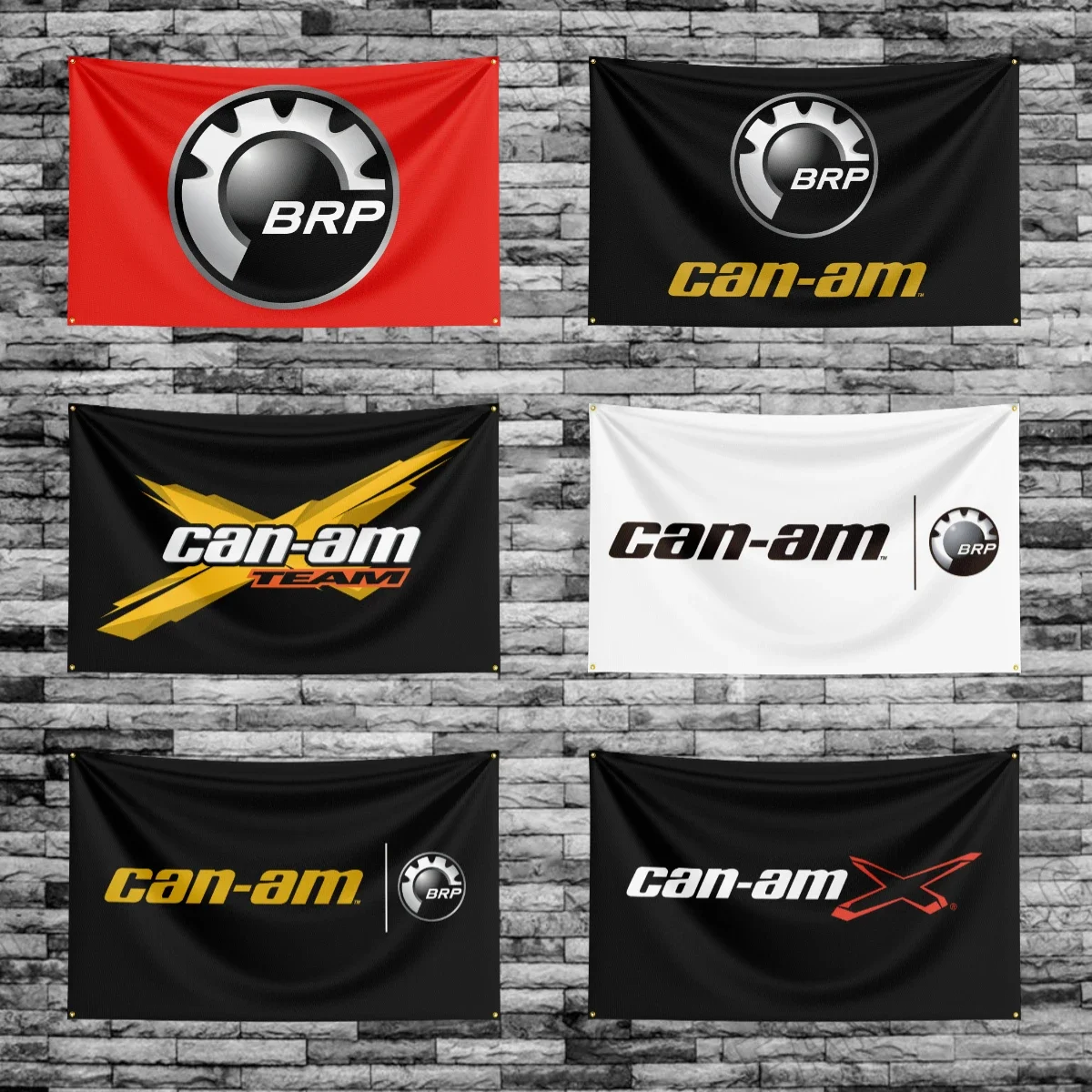 3x5 Ft Can AM BRPs Motorcycle Racing Flag Polyester Printed Cars Flags Banner Tapestry for Room Garage Decor