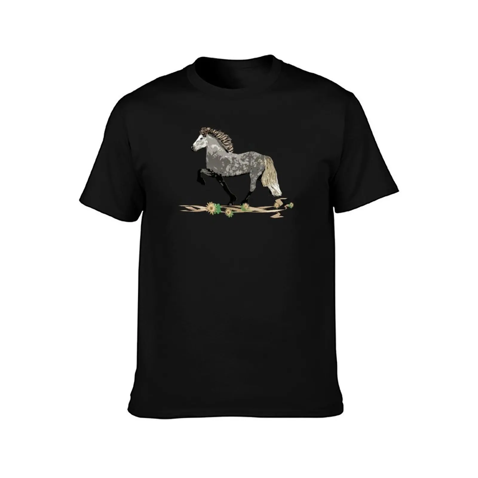Astrid ~ Icelandic Horse T-Shirt Basic Breathable Solid Color T-Shirt