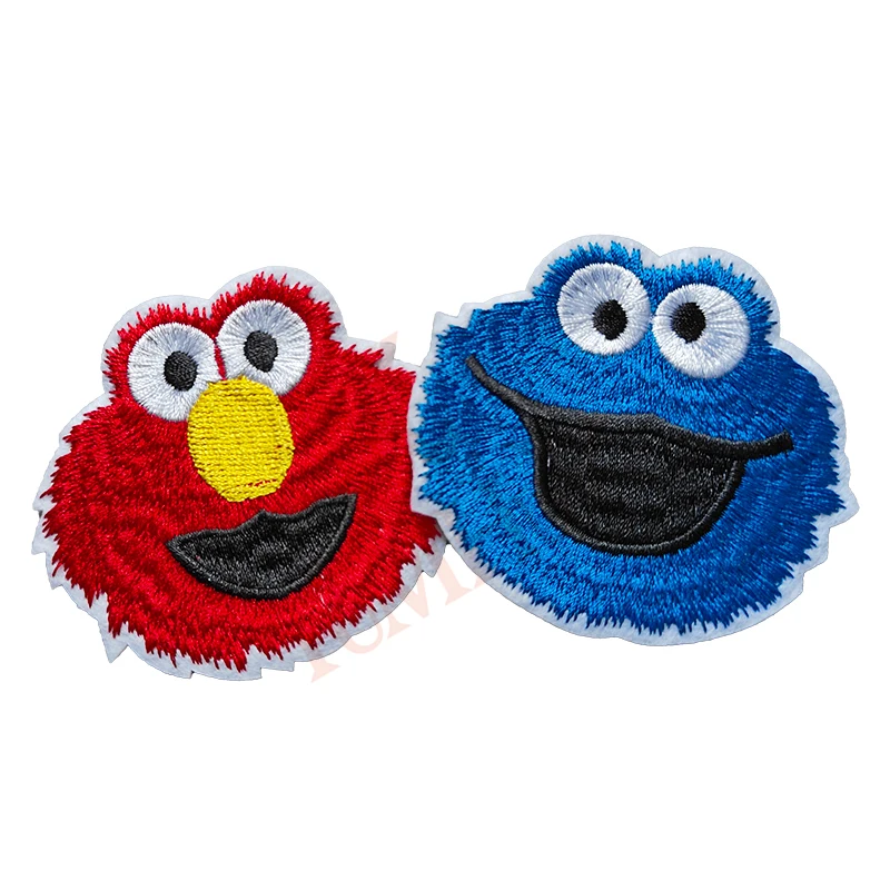 Iron-on Sesame Street Cartoon Embroidery Stick Children's broken Schoolbag Patch Repair Subsidy Cute Pattern Subsidy