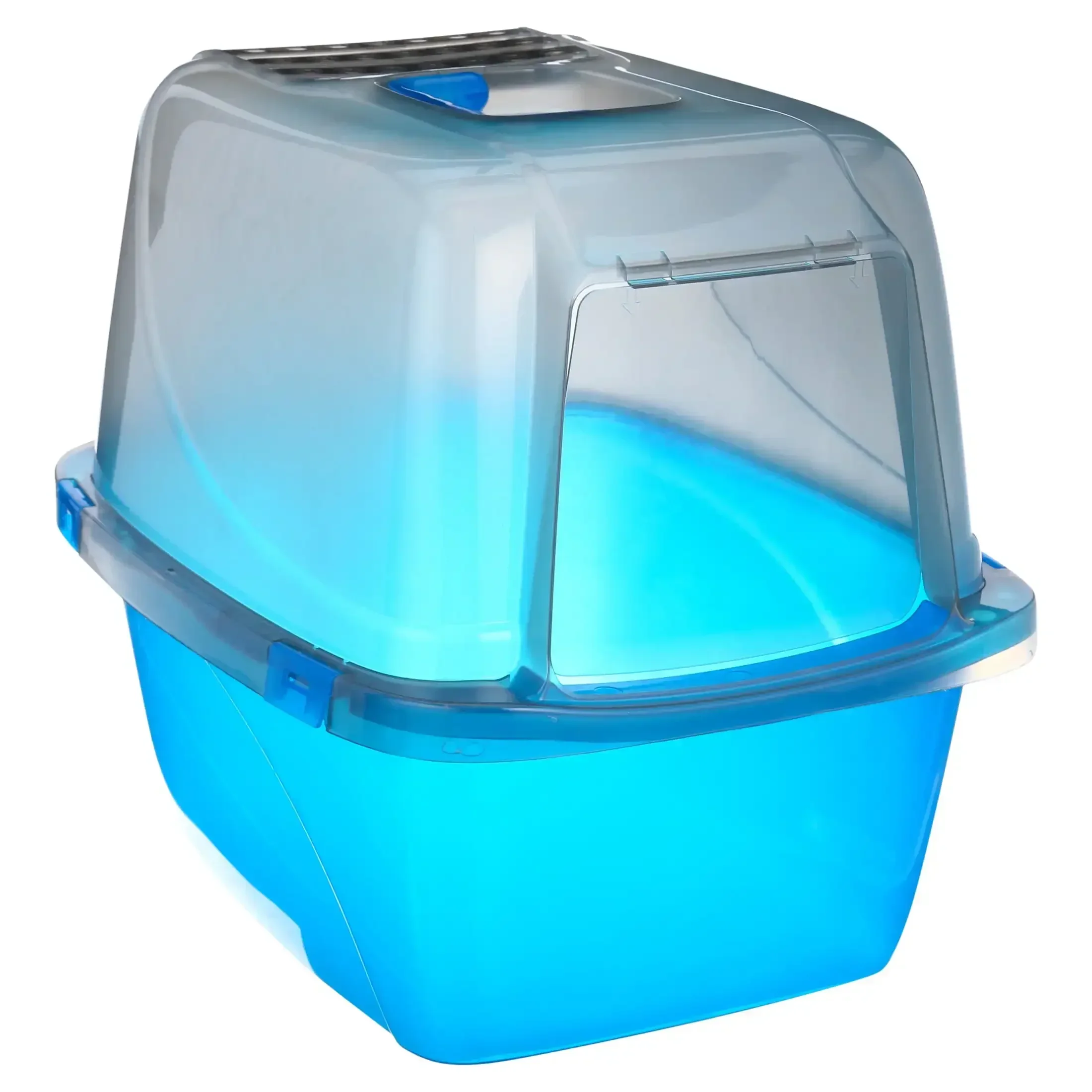 

Закрытый ящик для туалета с капюшоном и дверцей для контроля запаха. Полупрозрачная сковорода Easy Clean, дом конфиденциальности для домашних кошек в помещении.