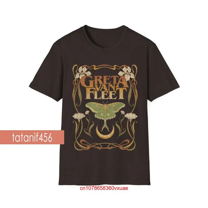 Greta Van Fleet Lunar Moth Black T Shirt E68060 long or short sleeves