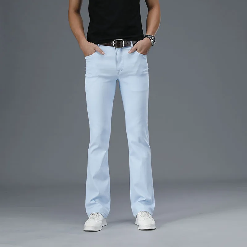 Jeans per uomo Jeans svasati da uomo stivale taglio gamba svasato vestibilità ampia Designer maschile Jeans Casual classici taglia 28-38