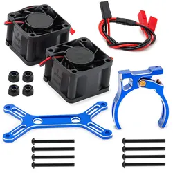 Metal Dual Cooling Fan 4985 1717 Motor Heat Sink for 1/5 Traxxas X-Maxx 6S 8S Arrma KRATON Outcast RC Car Upgrade Parts