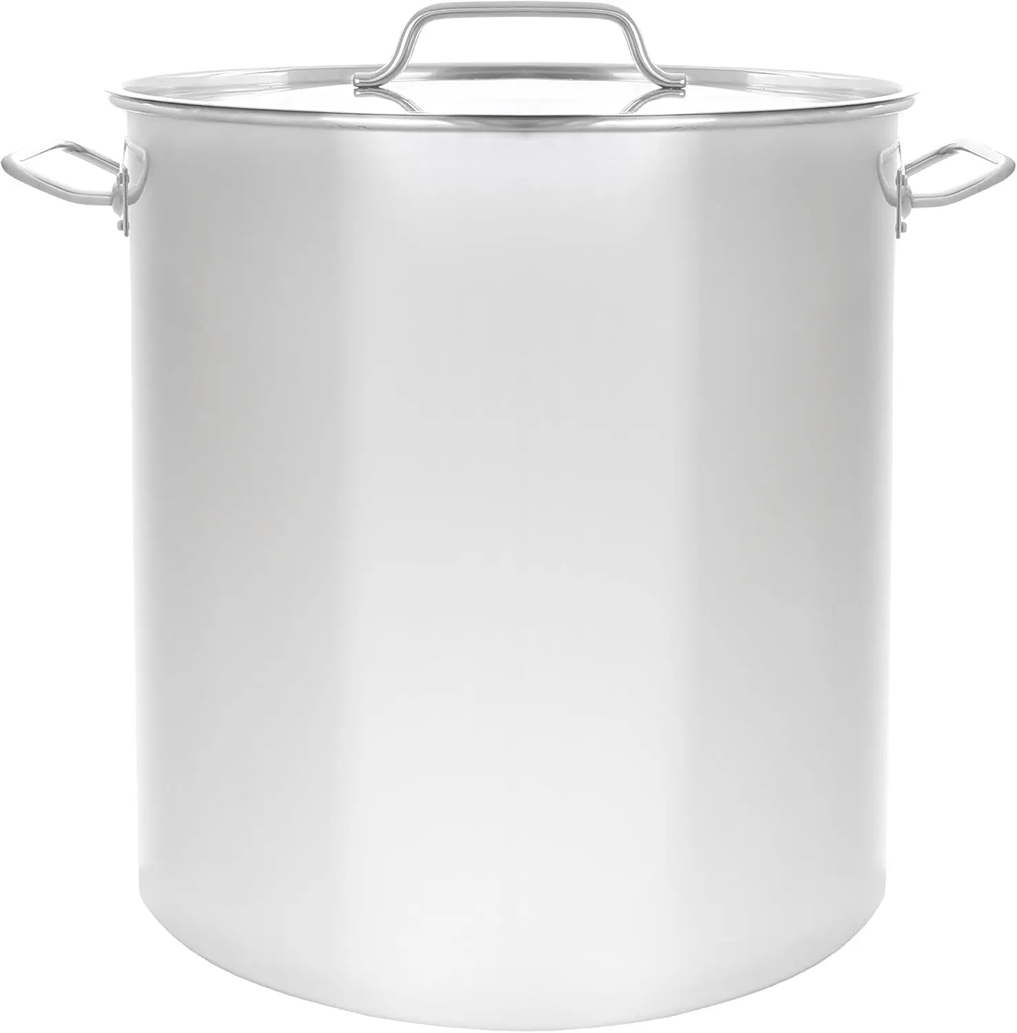 

Polished StainlSteel Stock Pot Brewing Beer Kettle Mash Tun w/Flat Lid (50 QT)