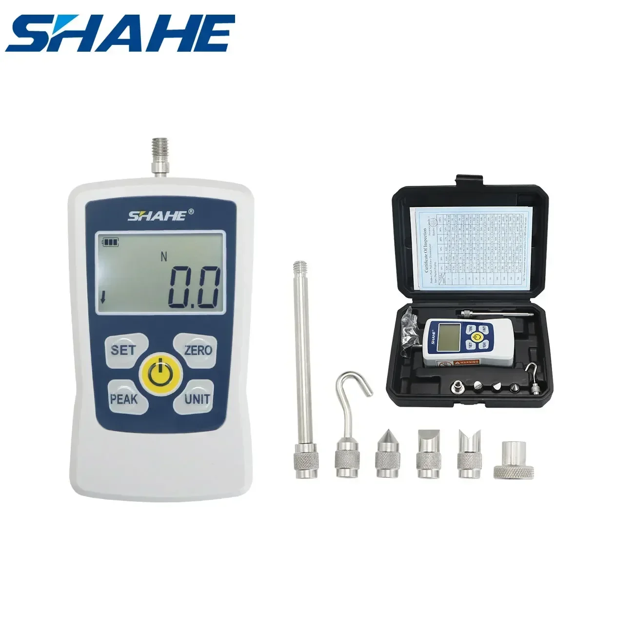 

Shahe New Digital Push Pull Force Gauge Portable Dynamometer Gauge High Precision Pull Pressure Gauge Portable Pull Tester