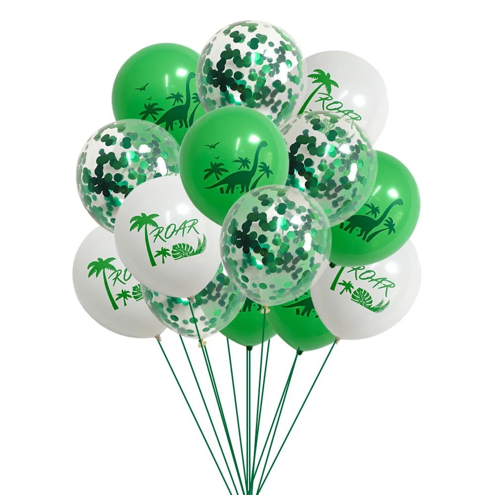 بالونات الديناصورات لتزيين حفلات أعياد الميلاد السعيدة للأطفال الأولاد وحفلات استقبال المولود الجديد، بالونات الديناصورات في الغابة سفاري، مستلزمات أعياد الميلاد