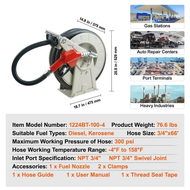 Fuel Hose Reel, 3/4