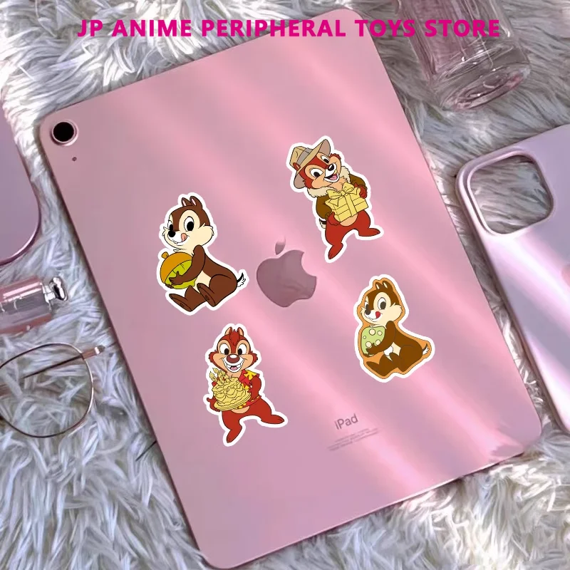 35pcs Disney Cute Chip n Dale Stickers Decals Waterproof Motorcycle Fridge Luggage Cartoon Sticker for Kid Toy