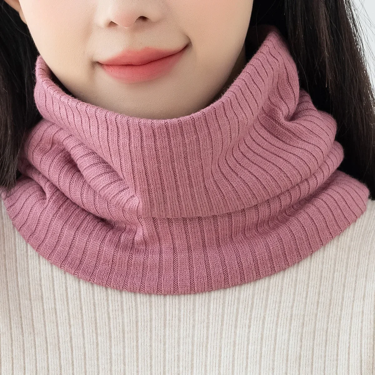 Thickened Plush Neck Warmer Chimney Women\'s Turtleneck Snood Scarf Collar Hood Bib Ladies Winter Neckerchief Scarves Accessories