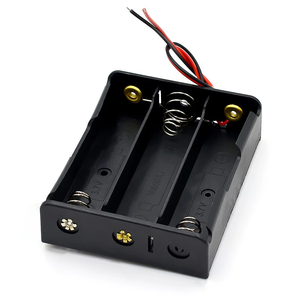 10-20pcs 1 to 4 Slot 18650 Battery Storage Box Case Plastic DIY Batteries Clip Holder Container with Wire Lead 3.7V Battery