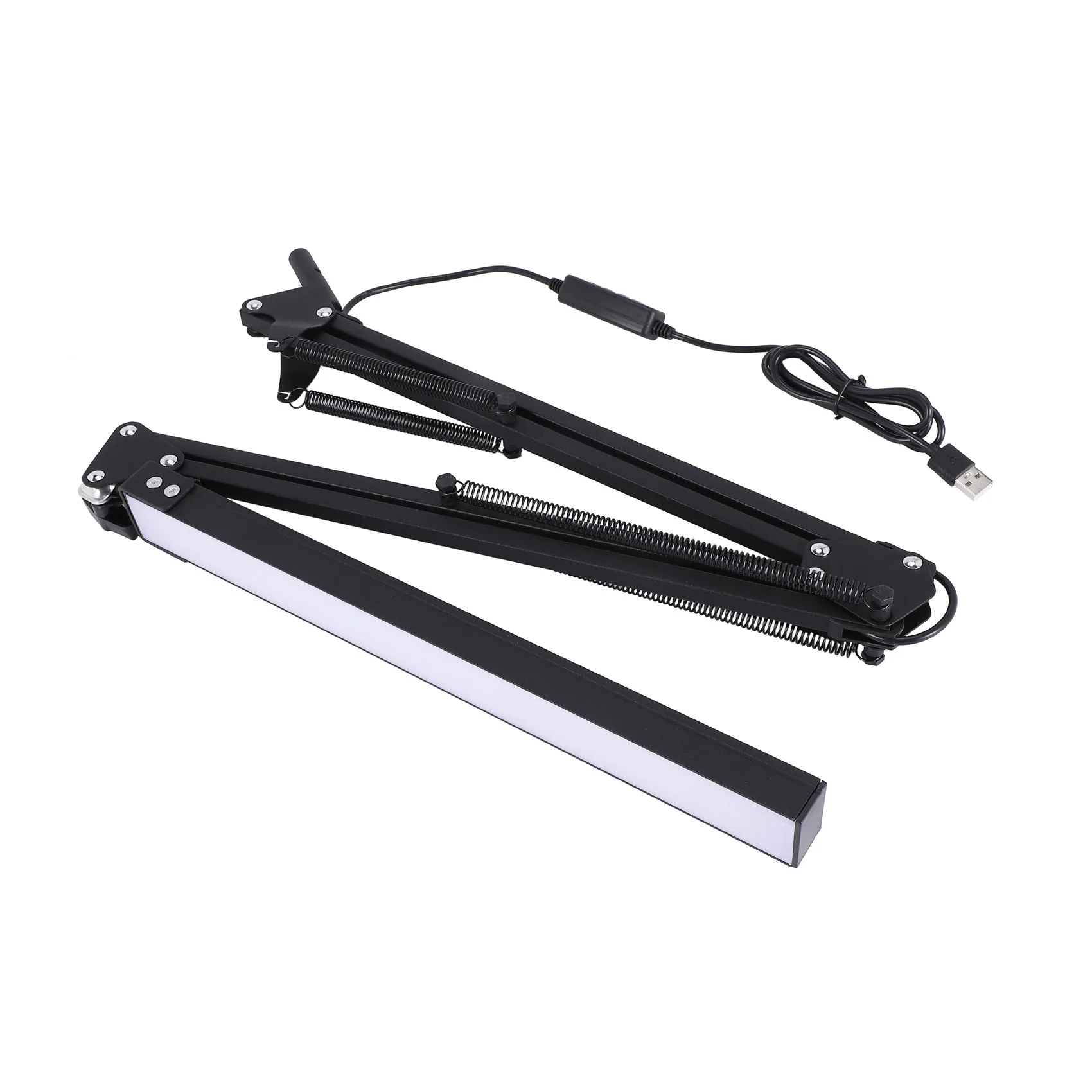 ABUP-LED Desk Lamp With Clamp,Adjustable Swing Arm Desk Lamp,Modern Architect Table Lamp For Study/Reading/Office/Work(Black)