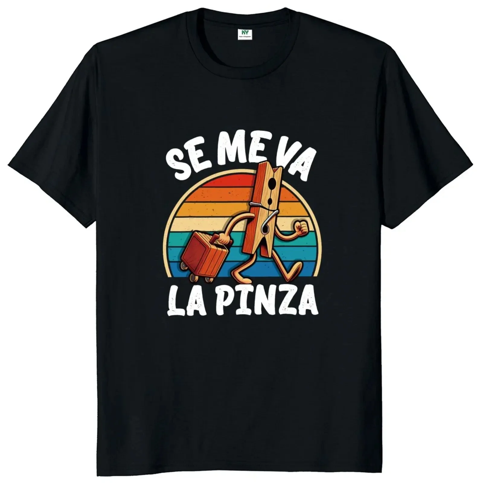 

New summer T-shirt Se Me Va La Pinza T-shirt Fun Spanish joke Y2k Vintage T-shirt men's and women's 100% cotton loose casual top