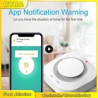 Tuya Wifi Smoke Detector Sensor 90DB Alarm Fire Smart Smoke Detector Wifi Fire Protection Home Security Alarm Smart Life Alice