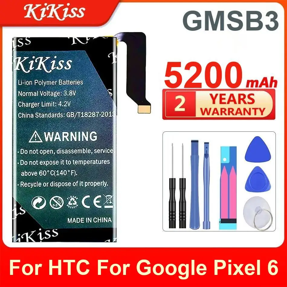 

5200Mah Kikiss Battery GMSB3 For HTC Google Pixel 6