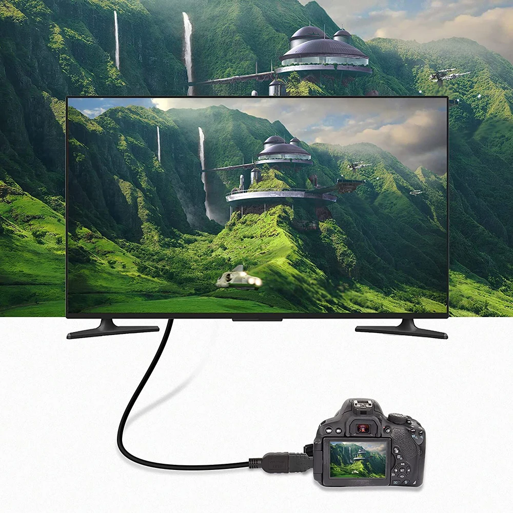 Zoguo micro hdm para hdmi adaptador hdmi fêmea para micro hdmi macho conector extensor 4k hdmi adaptador para câmera digital hdtv