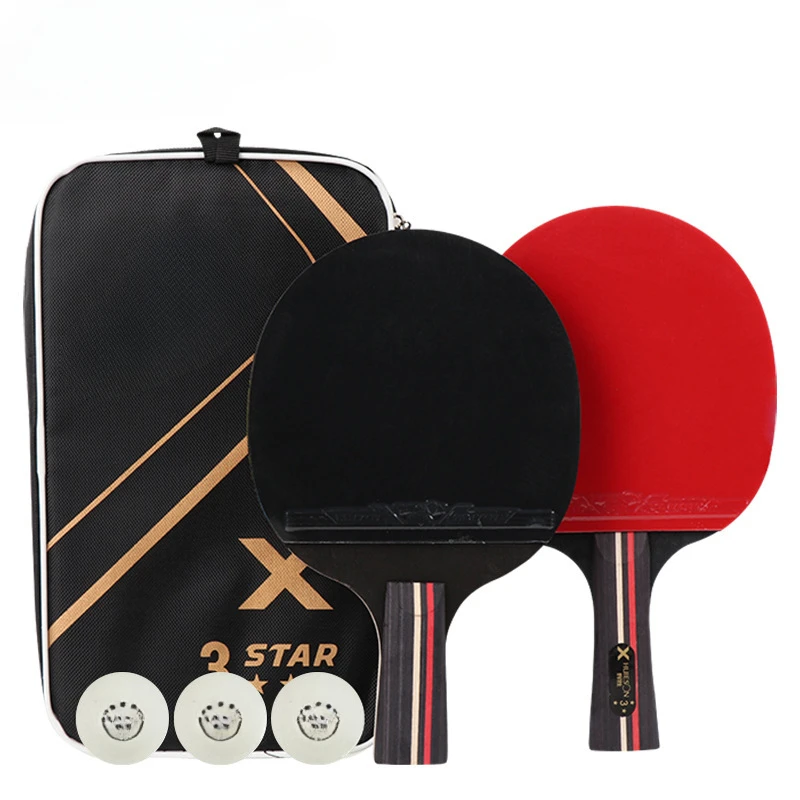 Table Tennis Bat Cross Racket Pure Wood High Stretch Racket Set Star Table Tennis Bat Pro Carbon Super Aggressive Sticky RubberS