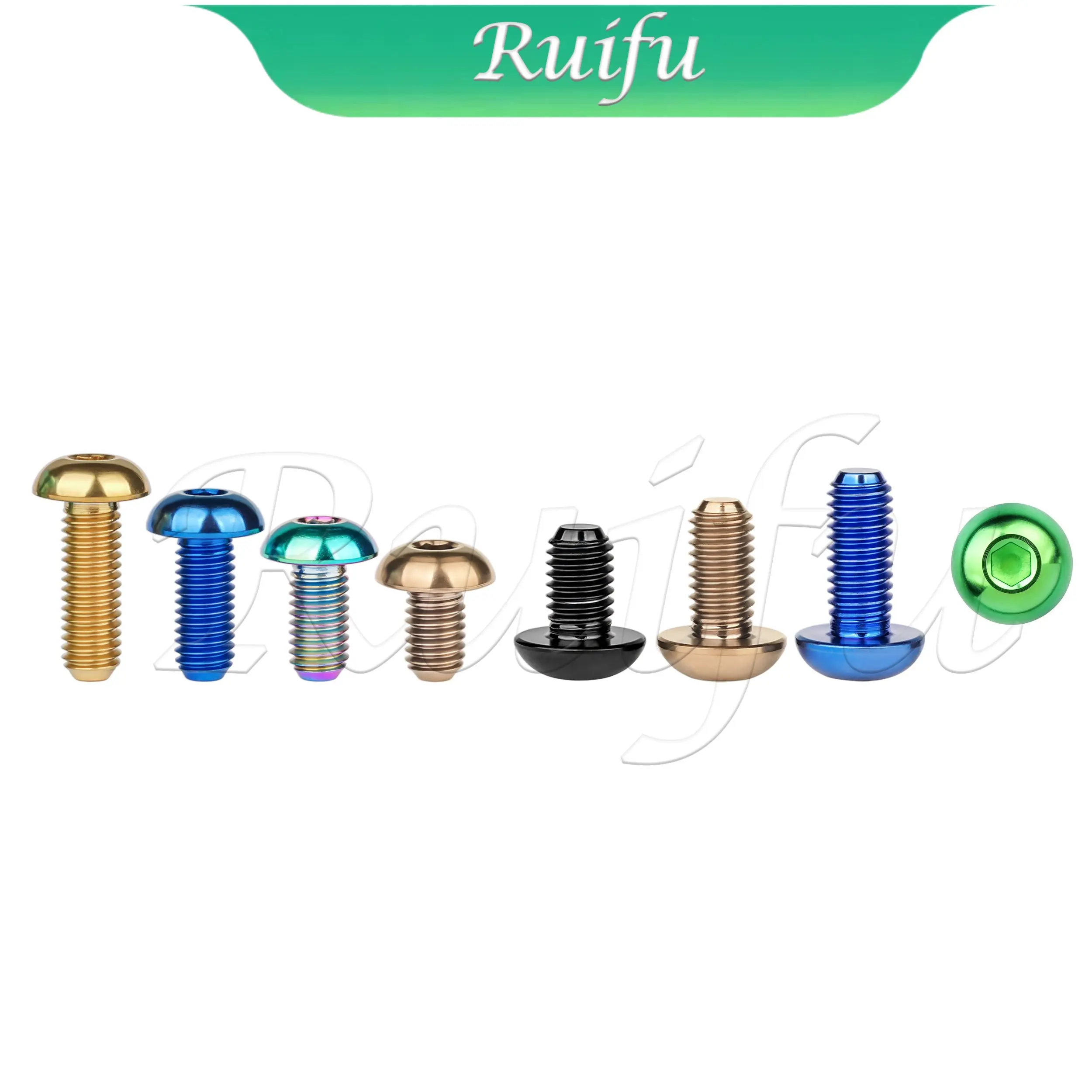Ruifu Titanium Bolt 10PCS Hex Hexagon Socket Button Head Cap Screw  M3 M4 M5  Allen Bolts