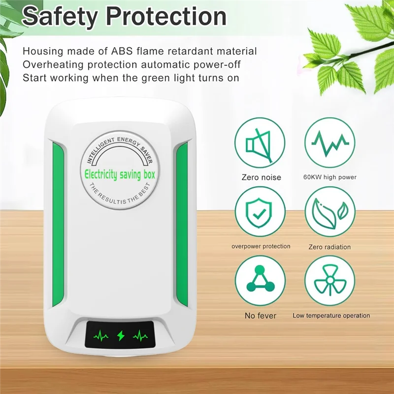 ABGI-Electricity Saving Box Voltage Stabilizer 90V-250V Household Appliance Saver Power Saver Energy Saver Saving Device(UK)