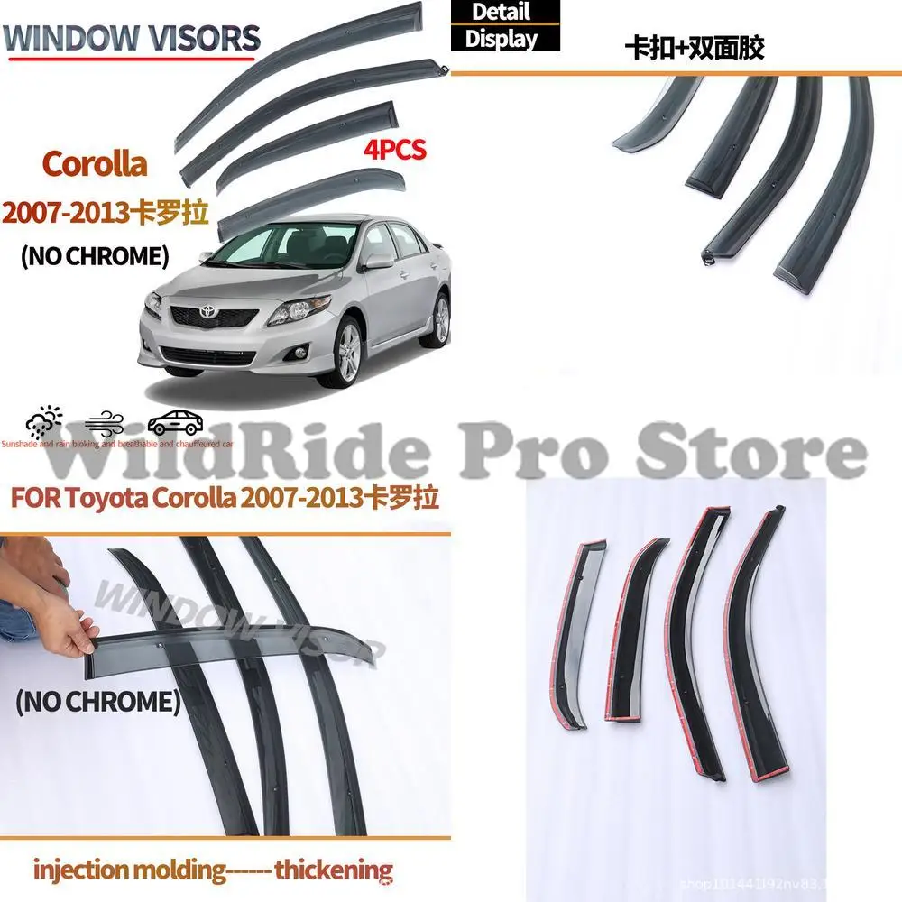 

1 set For Toyota Corolla Window Visor 2007-13 Thickened Model