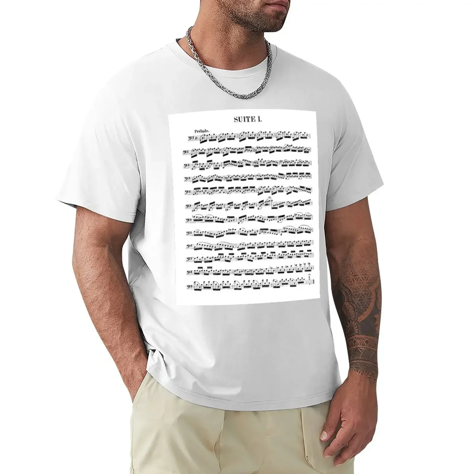 Bach Cello Suite I Prelude T-Shirt vintage t shirts quick-drying tees luxury clothes men