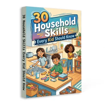 30 Household Skills Every Kid Should Know — Practical Life Skills Book for Kids and Tweens, Cleaning, Laundry, Kitchen Basics 1