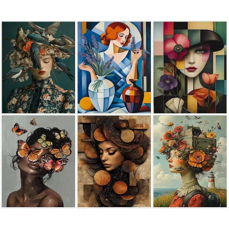 

GATYZTORY Acrylic Paint By Numbers Paint Kit Figure Women Picture Drawing By Numbers For Adult Modern Painting Art On Canvas