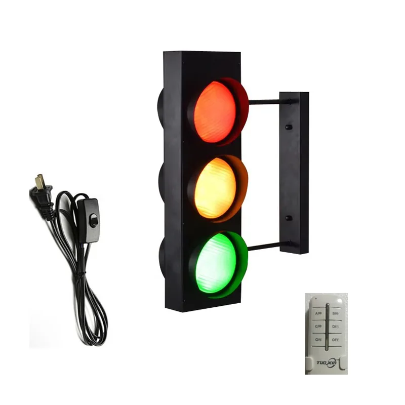 

Indoor Wall Lamp With Switch Industrial Lighting Restaurant Bar Corridor Double-Sided Traffic Light Remote Control Led Wall Lamp