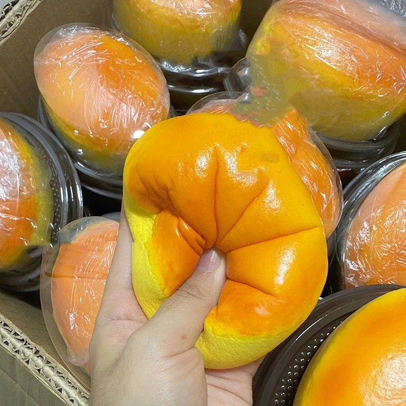 Cheese Cake Squishy Toy Slow Rising Long Cheese Bread Slow Rebound Squeeze Toy Stress Release Hand Relax Squishy Decompression