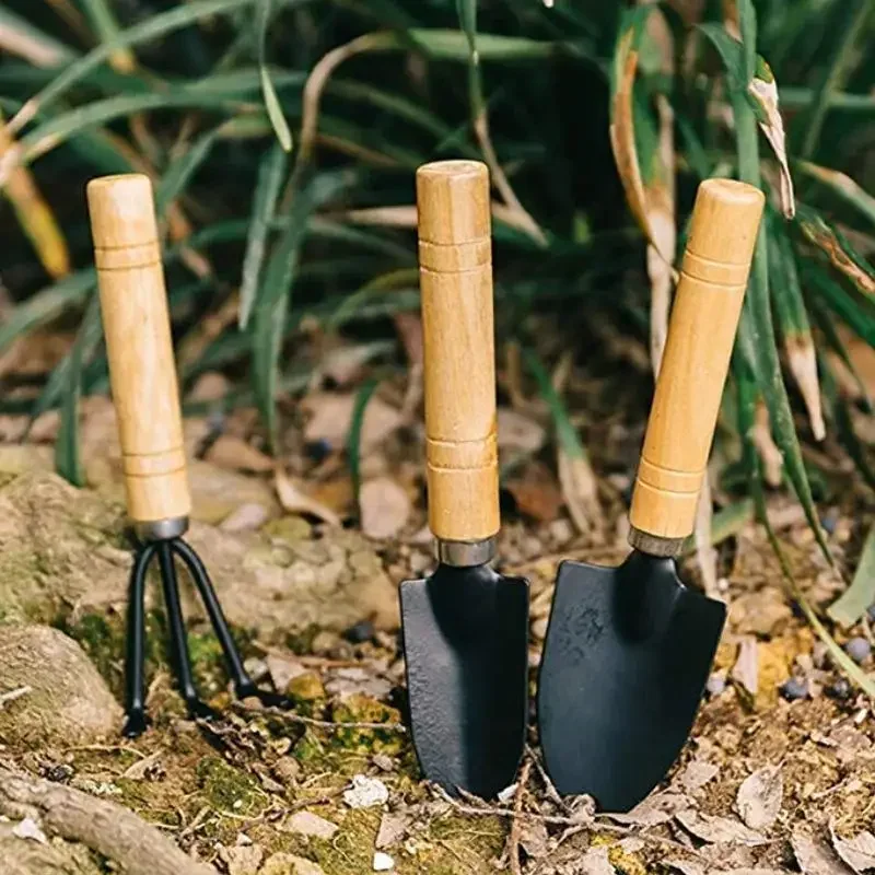 10 Pcs /set Succulent Planting Tools Mini Gardening Tools Potted Bonsai Shovel Tweezers Scissors for Garden Plants Transplanting