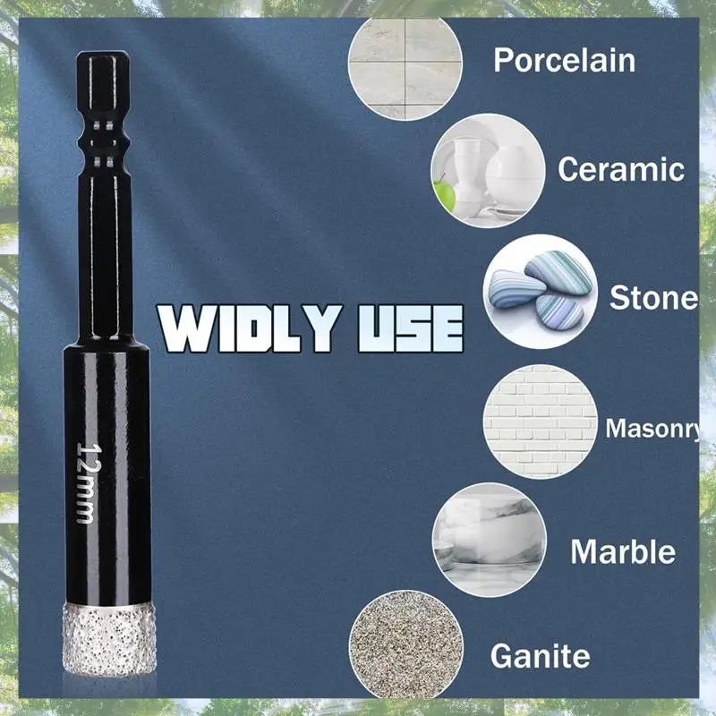 

2025 Trend 11Pcs Diamond Drill Bits Set For Marble Tile Stone Glass Porcelain Hard Materials For Core Fast Dry Drilling