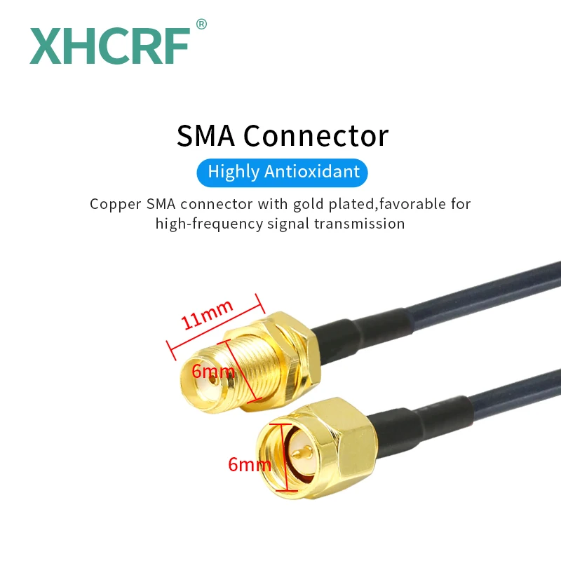 Удлинительный кабель для антенны RG58 с разъемом SMA «папа» на гнездо SMA «папа», в наличии 10 м