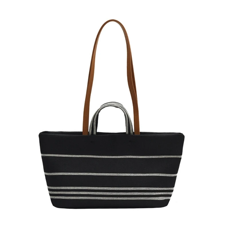 

Просторная парусиновая сумка для женщинУникальная сумка для покупок Повседневные сумки Практичная сумка через плечо для