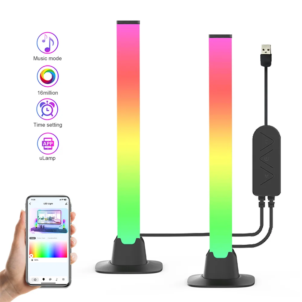 wiscolor lampada de mesa led rgb bar music rhythm smart app contro desktop lighting for tv backlight desktop lamp gaming ambient light 01