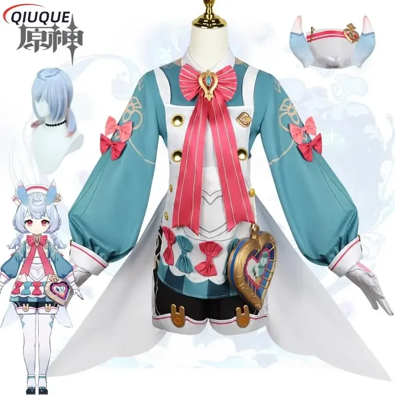 أزياء Sigewine التأثيرية شعر مستعار لعبة Genshin Impact Fontaine Lovely Sigewinne أزياء نسائية مجموعة كاملة أزياء حفلات الكرنفال